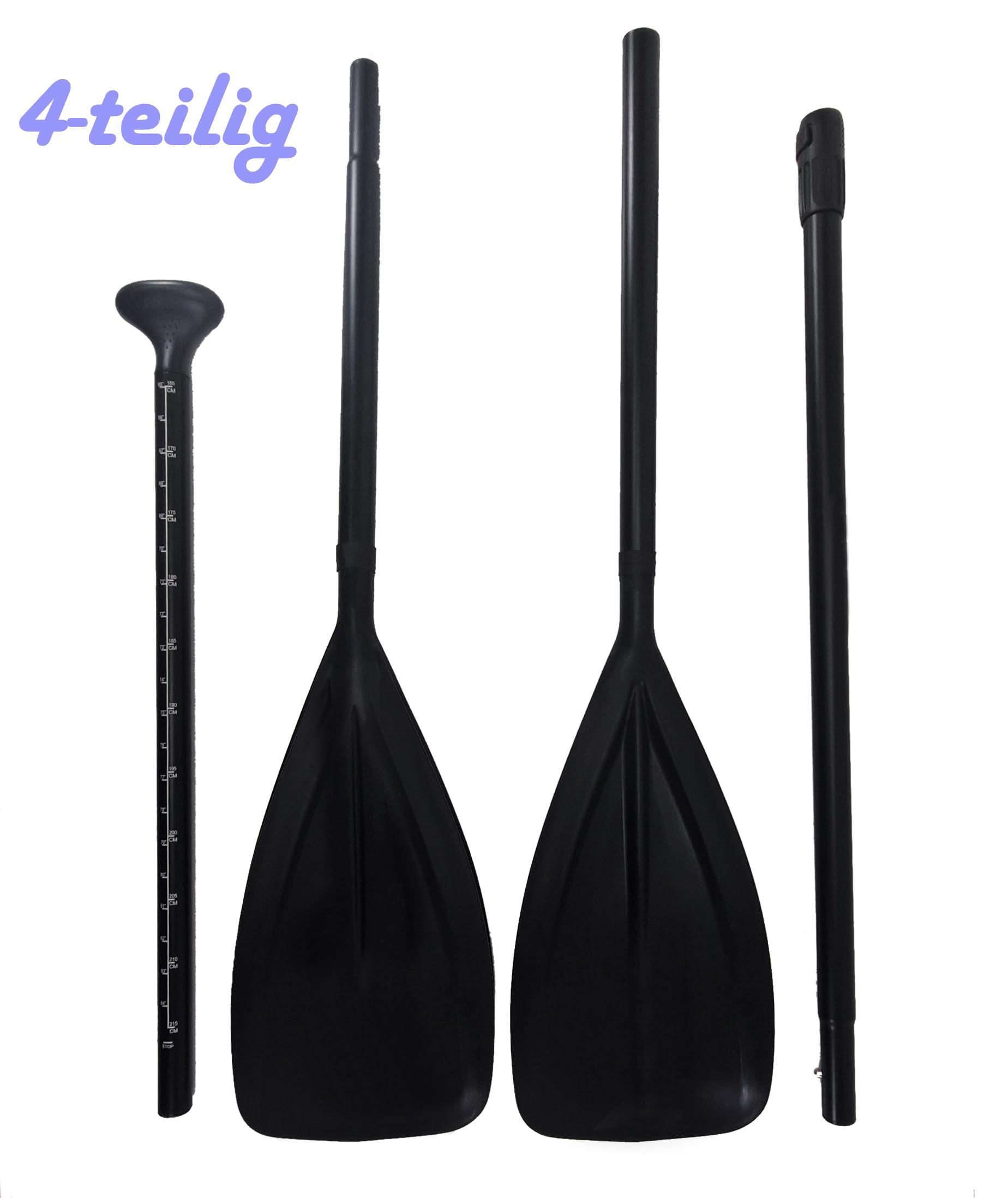 SUP Paddel 2-in-1 Stechpaddel Doppelpaddel, für I-SUP Kajak Stand Up Paddling Board, 4-teilig, stufenlos verstellbar 167-207 cm
