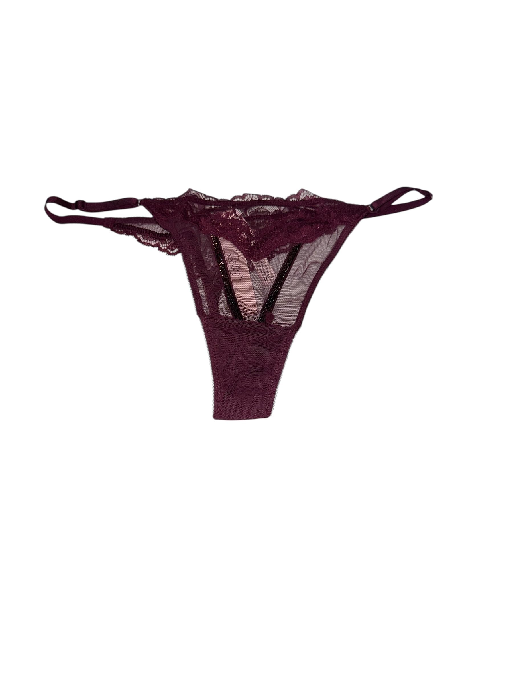 Victoria's Secret Stringa regolabile con strass, trasparente, brillante, colore: marrone