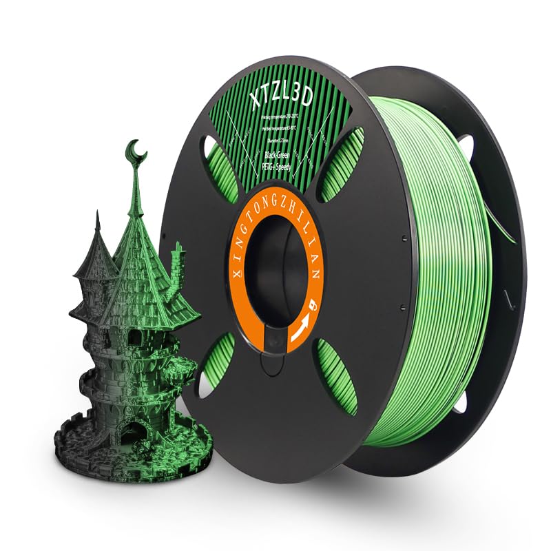 High-Speed PETG 3D Printer Filament 1.75mm, Dimentional Accuracy +/-0.02mm, 1Kg Spool (Reuseable Tray) 3D Printing Filam