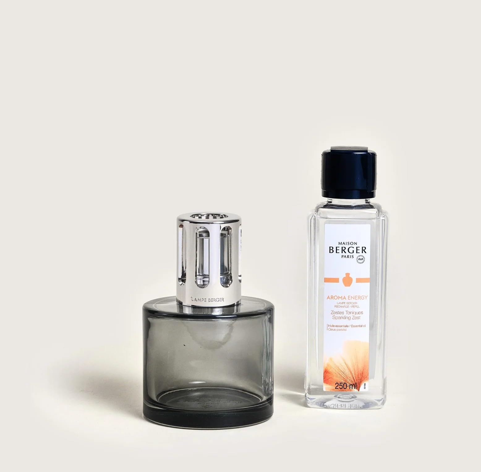 Lampe Berger - Cofanetto Regalo Aroma Energy - Lampada Catalitica Completa di Bruciatore e Imbuto per Riempimento - Ricarica da 250ml Energy Compresa