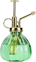 Vista 11 de Glass Plant Mister - Botella rociadora de agua de vidrio verde de 6.5 pulgadas con bomba superior dorada, rociador de plantas pequeñas para plantas