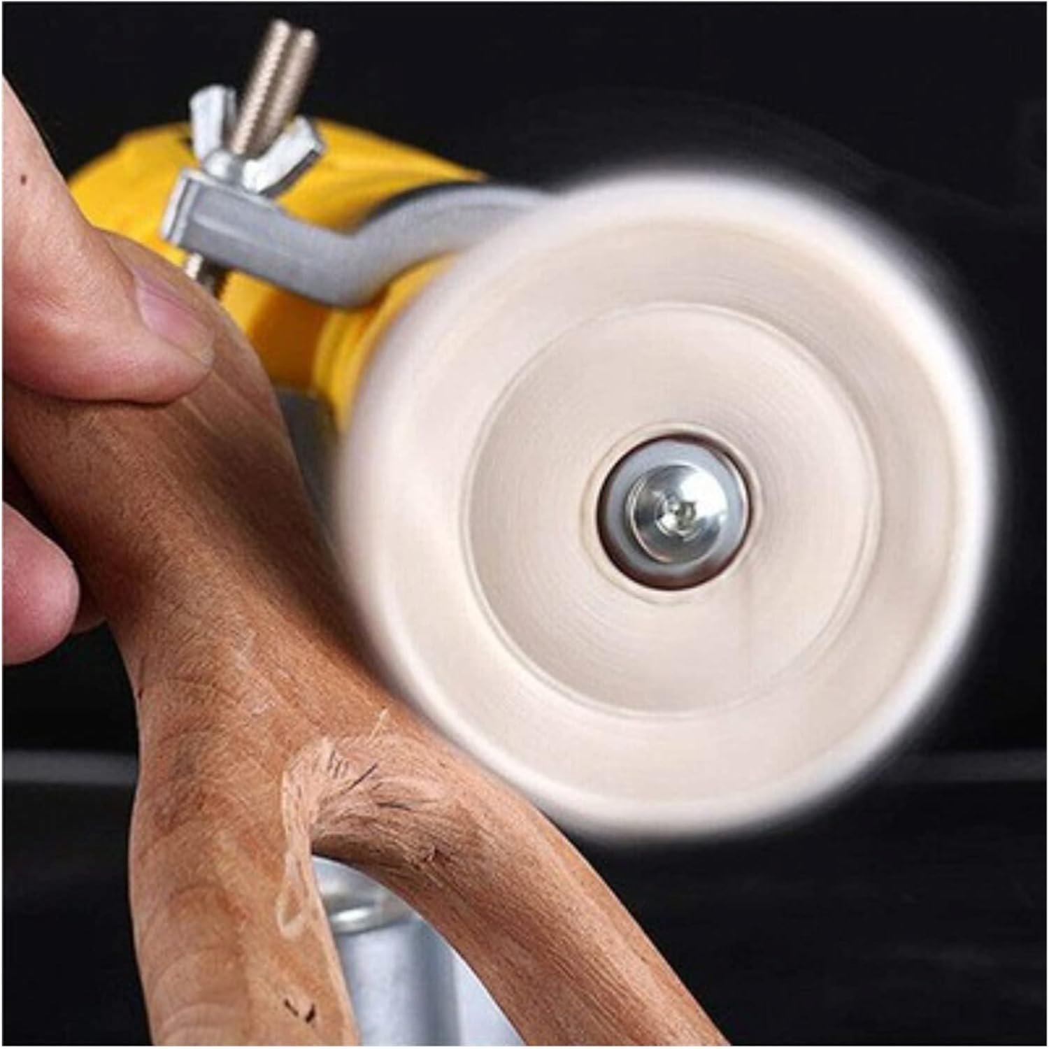 Buffing Wheels For Bench Grinder Metal Glass Wood Products Polishing White & Yellow Jewelry Rotating Tools(7 inch White)