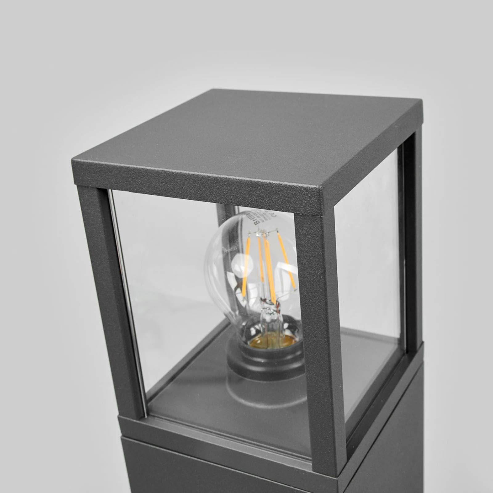 Lucande Lampada da esterni (Moderno) colore Nero, in Alluminio lampioncino paletto luminoso lampada viale lampione