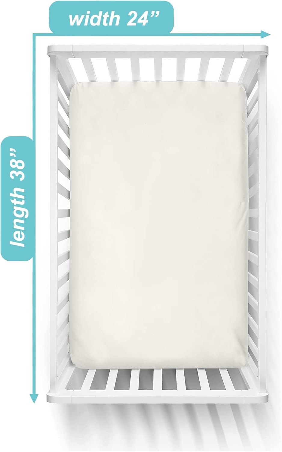 American Baby Company 100% Natural Cotton Value Jersey Knit Fitted Portable/Mini-Crib Sheet, Ivory, Soft Breathable, for Boys and Girls (Pack of 3)