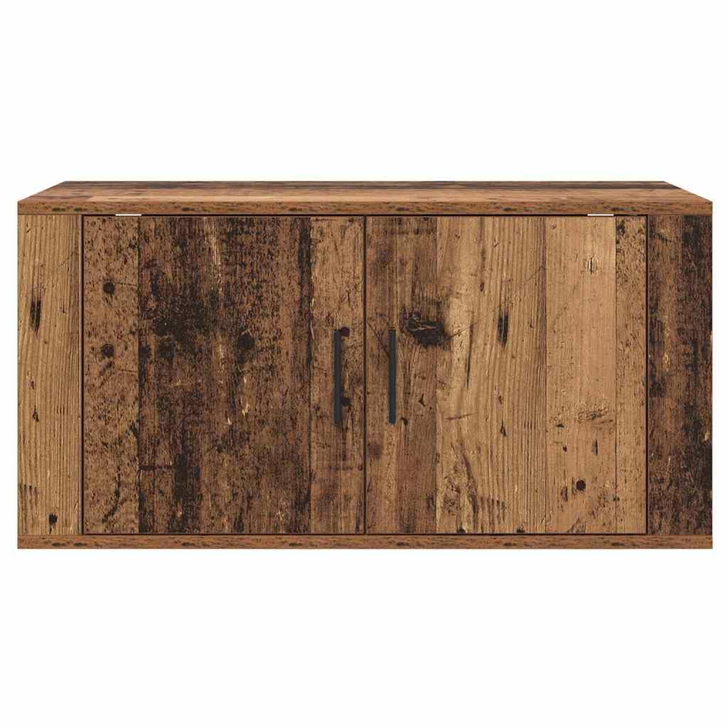 Regał pod telewizor z materiału drewnopochodnego, drewno odpadowe 80 x 34,5 x 40 cm z 2 zawiasami, dużo miejsca do przechowywania, nowoczesny Lowboard do salonu, multimediów i przechowywania
