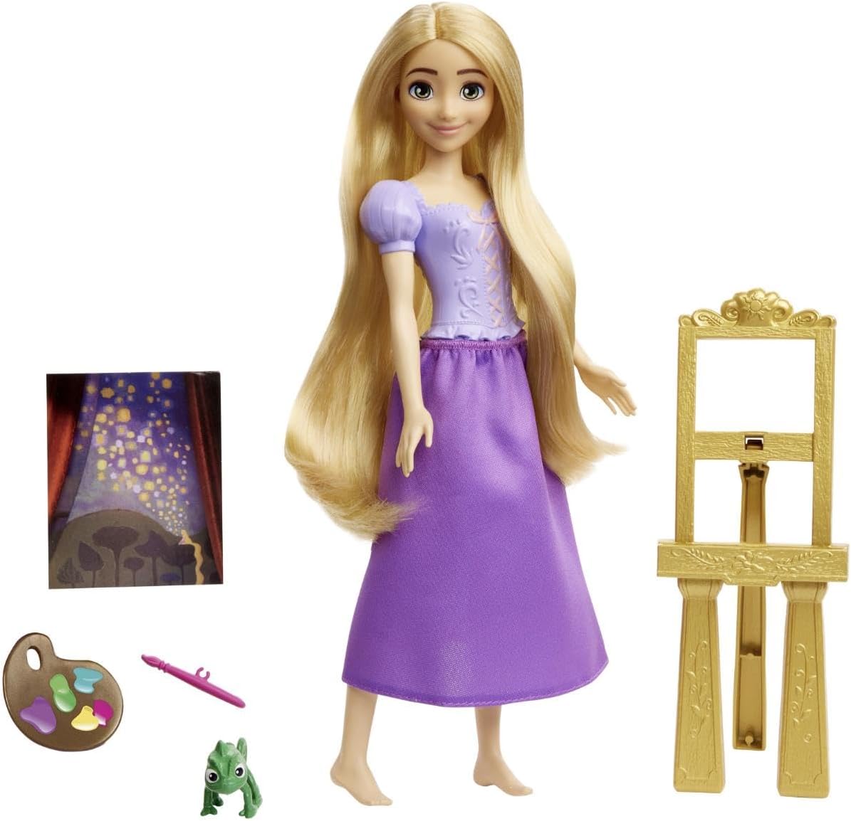 Princess Toys, Rapunzel Fashion Doll with Pascal Figure and Accessories, Inspired by The Movie