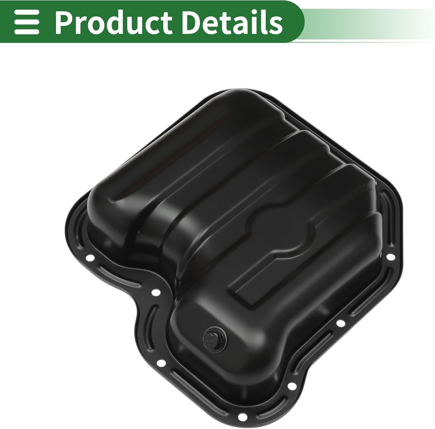 No.111102J210 Engine Oil Pan Oil Pan Sump Transmission Oil Pan for Infiniti G20 Base L4 2.0L Petrol Sedan 2000-2002 Iron Black