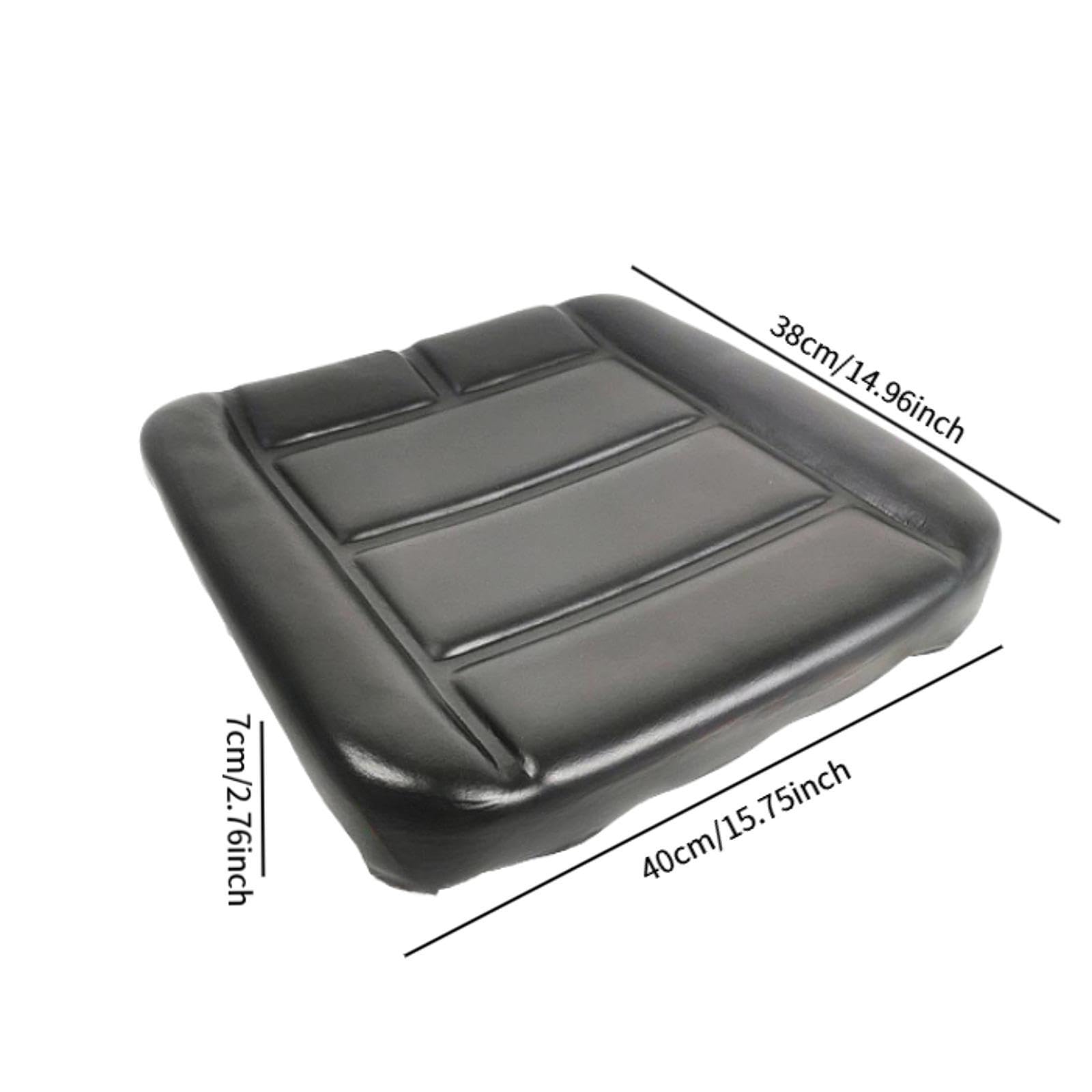 perfk Cojín universal de cuero sintético para asiento de elevadora, para tractor, cargadora, maquinaria agrícola, cortacésped, vehículo de, 43cmx38cm
