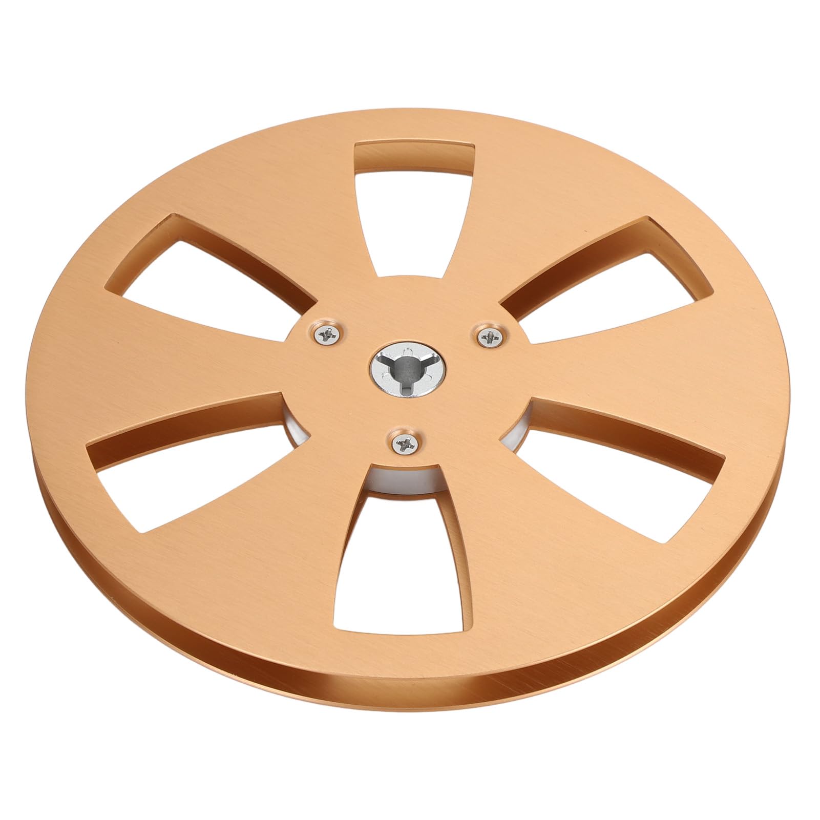 1/4 7 Zoll Leere Bandspule, Universeller Ersatz aus Aluminiumlegierung für Reel-to-Reel-Kassettenspieler (GOLD)
