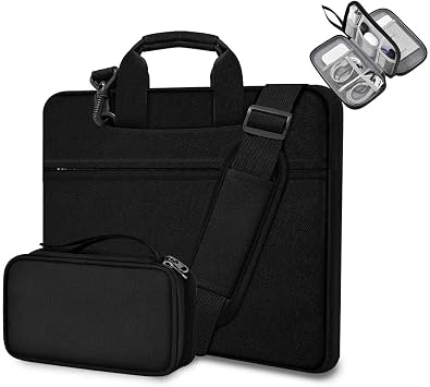 Laptop Case 15.6 Inch Briefcase with Detachable Belt Bag,Compatible with MacBook Pro Model of 15-16 Inch and Most Popular 15.6 Inch Notebooks Chromebooks B01K01