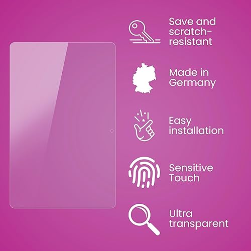 Miniatura 3 de Película protectora de vidrio de plástico compatible con protector de vidrio Chuwi Hi10 Pro, 9H Hybrid-Glass FX Glass Protector de pantalla de