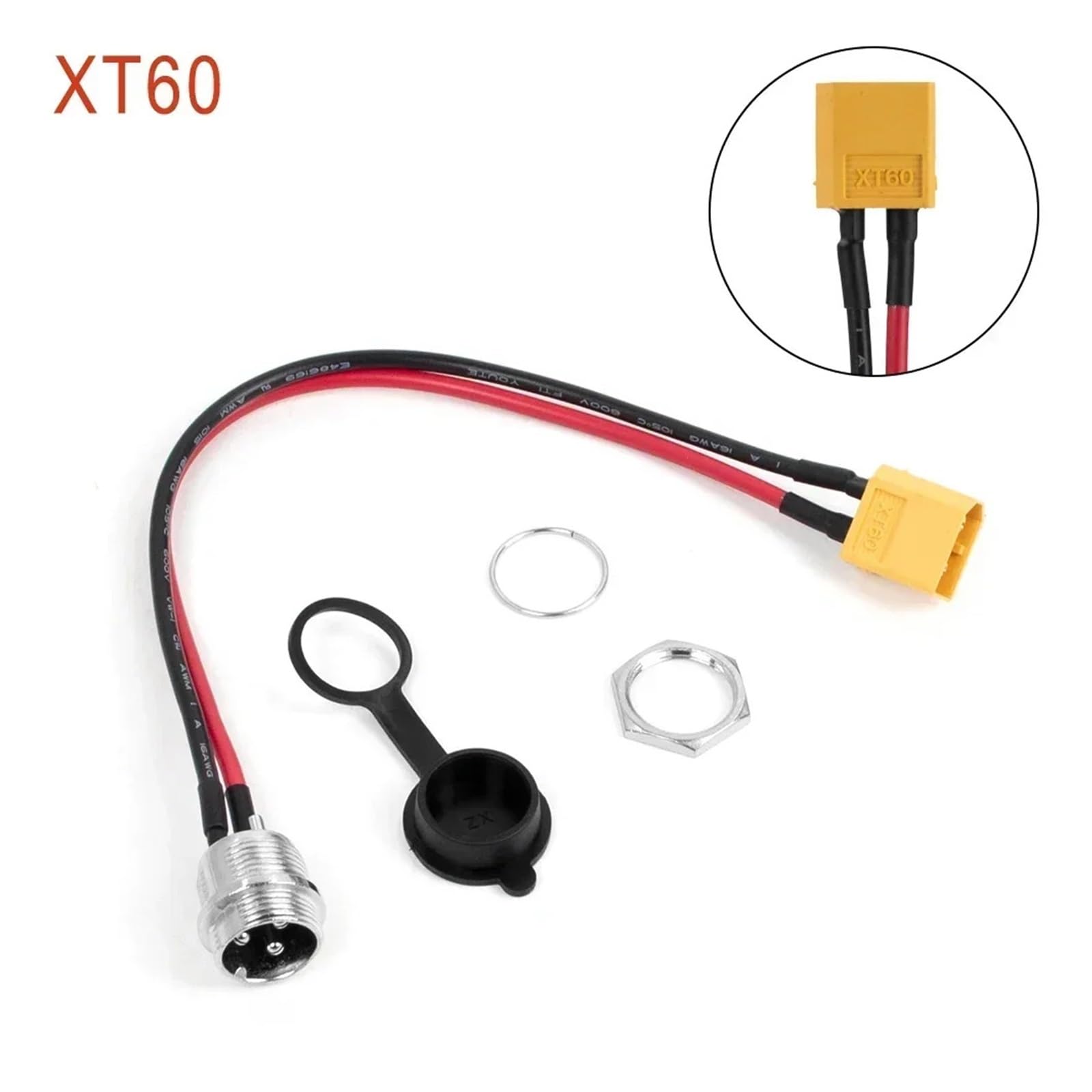 1 à 5 pièces de connecteurs XT60/XT30 à 3 Broches GX16 compatibles avec Les trottinettes électriques VSETT 8, 8+, 9, 9+, 10+, Zero 8, 9, 10, 8X, 10X et 11X.(5PCS XT60)