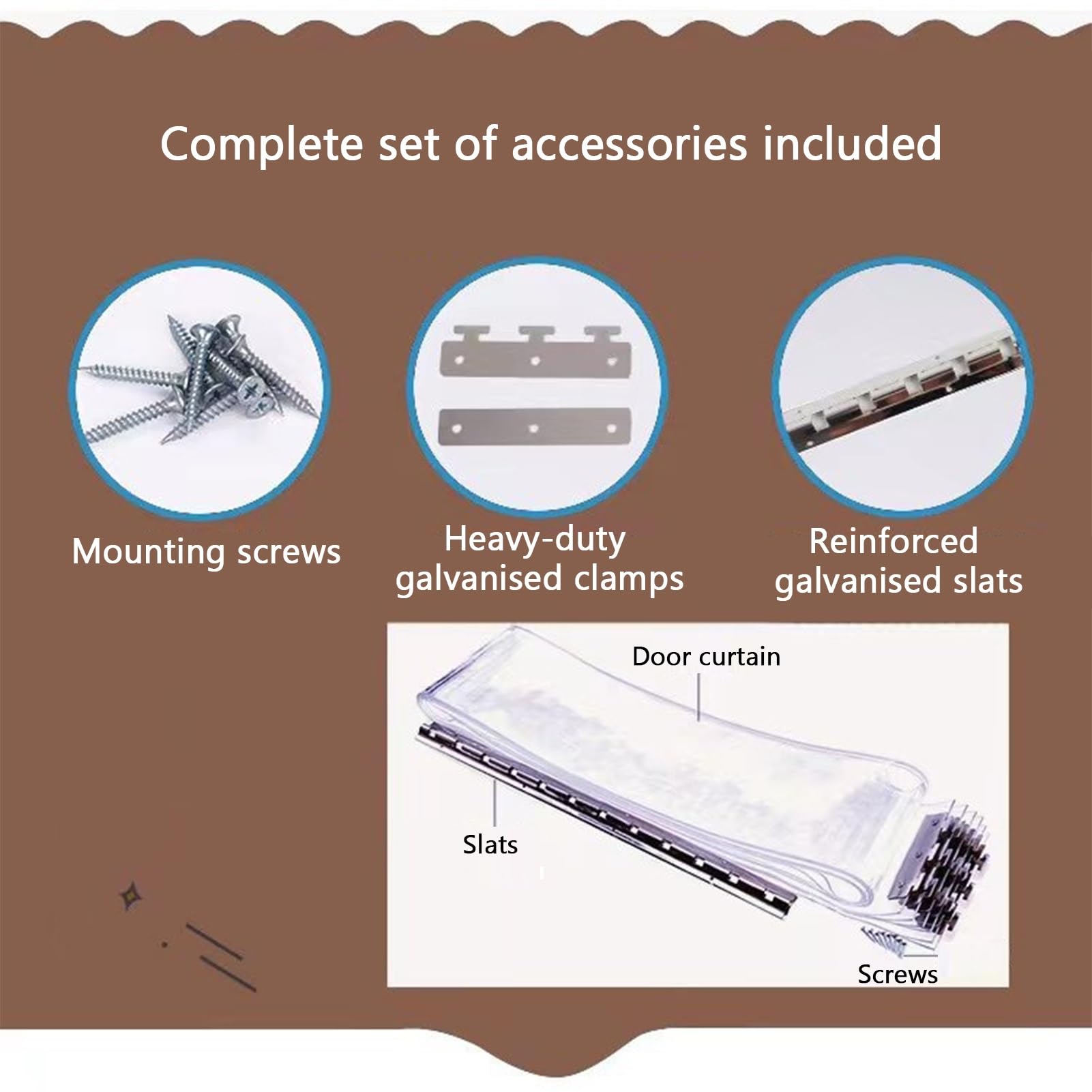 Rideau à Lamelles Verticales Rideaux Lanières PVC Isolation Thermique Air Curtain Entrepôts Chambres Froides(56.7" W x 82.7" L/144x210cm)