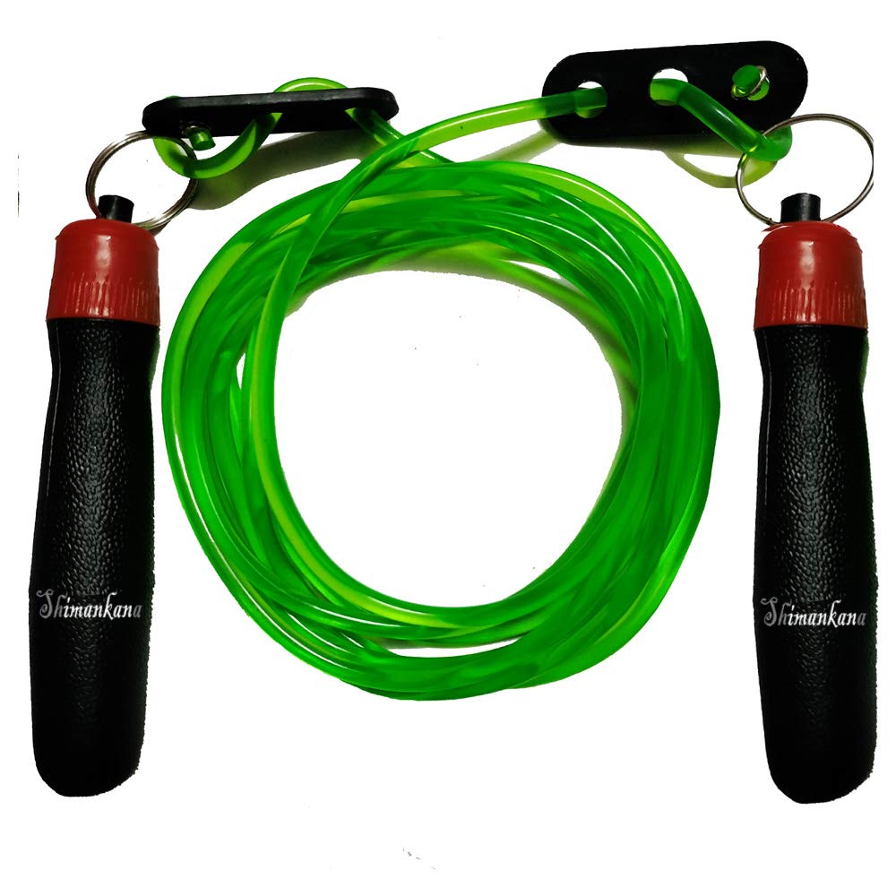 Shimankana Sports Skipping Green Rope with Bearing for Men Women Kids Girls Length for Gym and Weight Loss with Foam Hand Gripper in Professional Jump Rope 9Ft-image-41