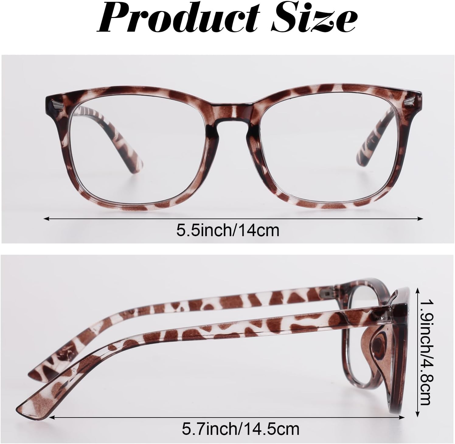 3 Pairs Unisex Square Framed Glasses Blue Light Blocking Eyeglasses Fake Glasses for Women Computer Reading Work