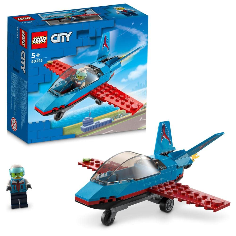 LEGO City Stunt Plane 60323 Building Blocks Toy Set; Toys for Boys, Girls, and Kids (59 Pieces)