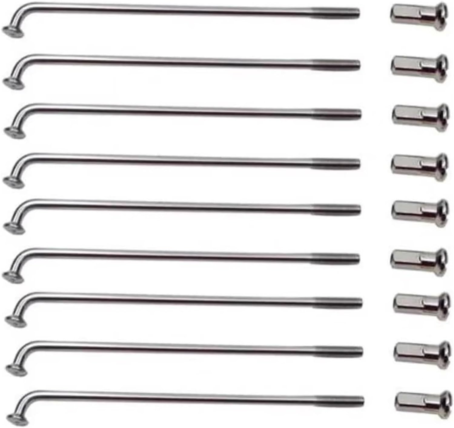 Electric Bicycle Spokes, Stainless Steel Spokes, 36Pcs 60-305mm Electric Bicycle E-Bike Wheel Tire Steel Spokes with Nipples Bike Parts Cycling Accessories