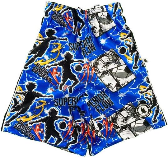 Flow Society Anime Superior Soccer Boys Athletic Shorts-Lacrosse-Gym-Sports-Activewear-Patterned-Youth Apparel-Lacrosse Gear