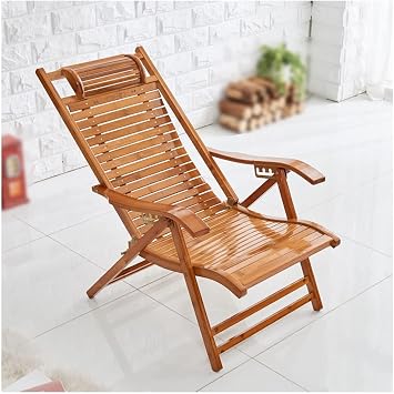 Sitting Chair, Sofa Sleeper, Living Room Recliner, Folding Wood Accent Chair Recliner Lounge Chair, Adjustable 5 Position Back Fabric Cushion Beach Yard Seat