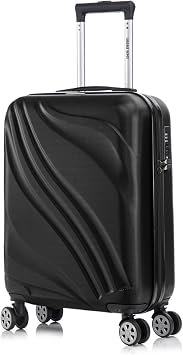Cabin Suitcase, 55x38x20cm Ryanair Cabin Approved Black