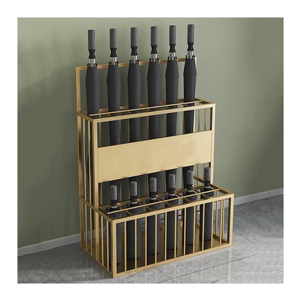 Porte-manteaux doré en métal de grande capacité au design contemporain