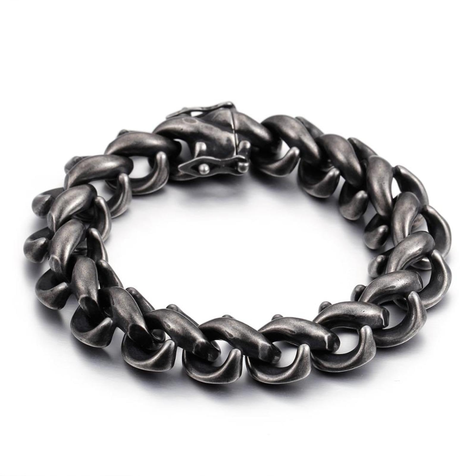 Pulsera Hombre Pulseras Regalo Brazalete Mujer Pulsera De Cadena De Mano Negra Rock Regalo Punk