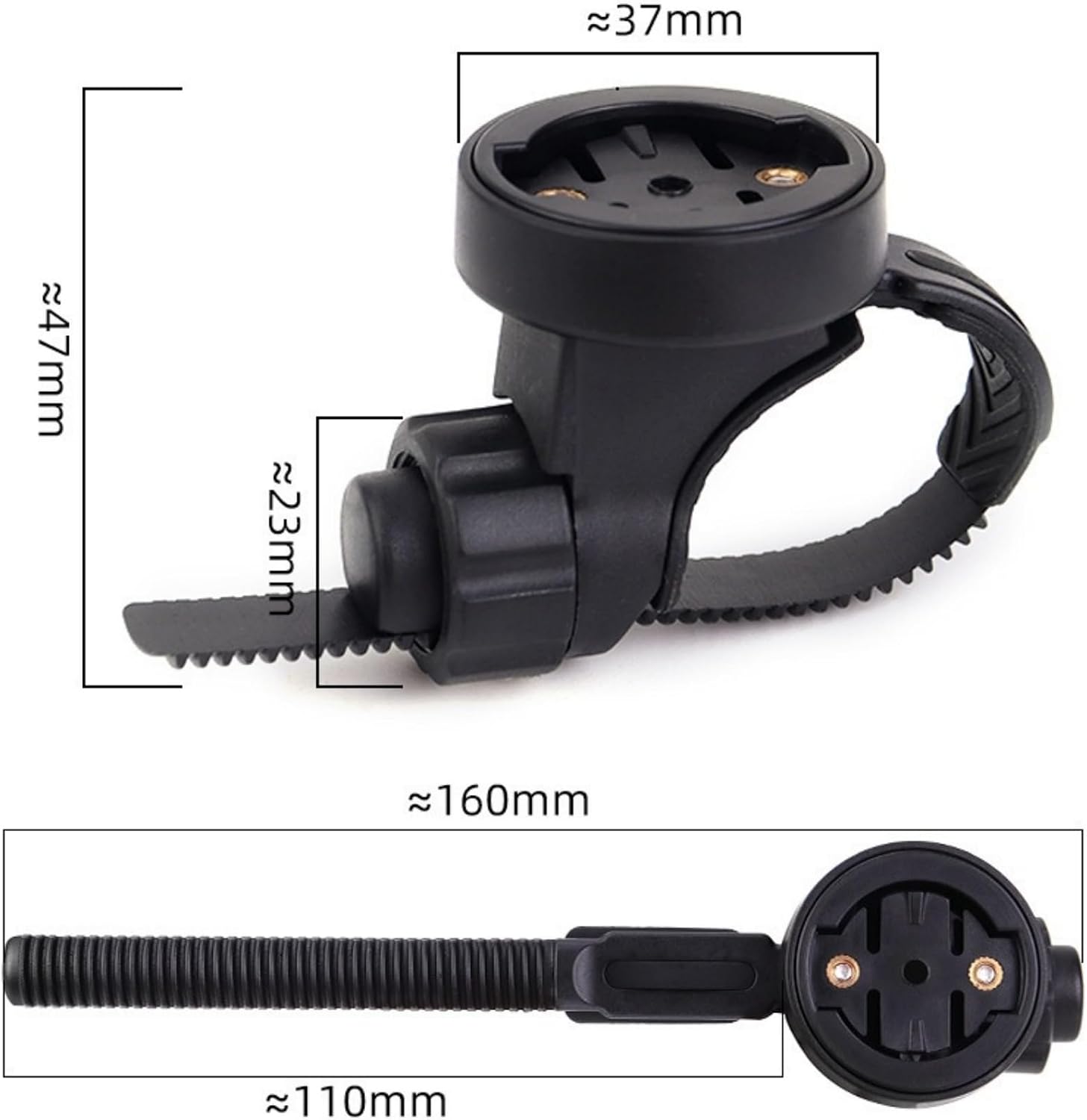 Adjustable Bicycle Computer Mount Compatible with Garmin Varia Integrated Road Handlebar Radar Taillight Bracket