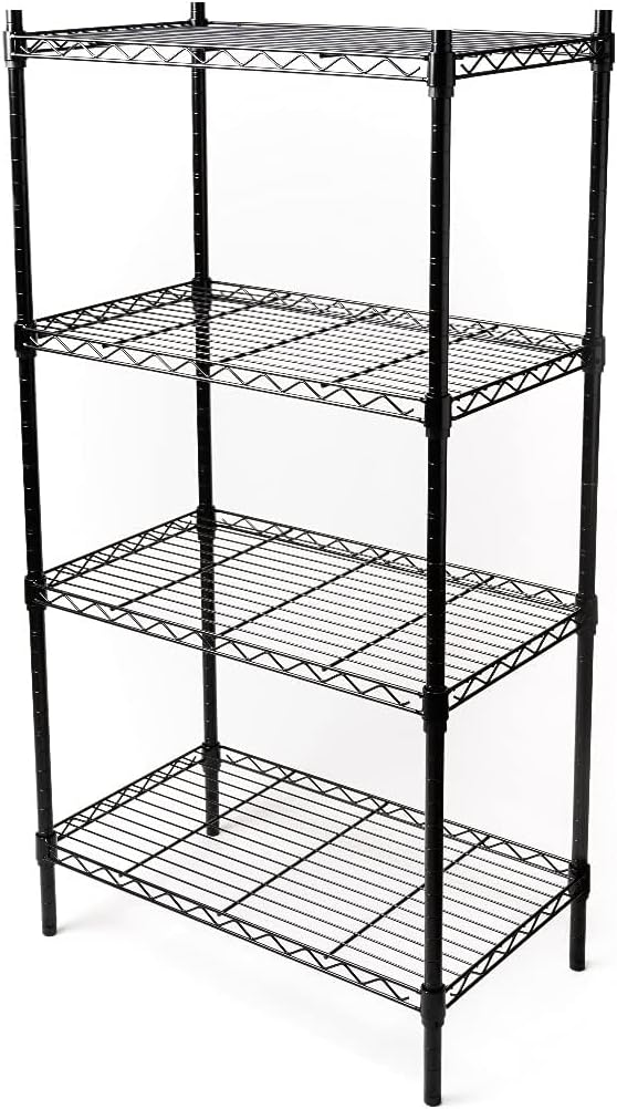 4 Tier Wire Shelving Rack | Multi-Purpose Storage Organizer Rack