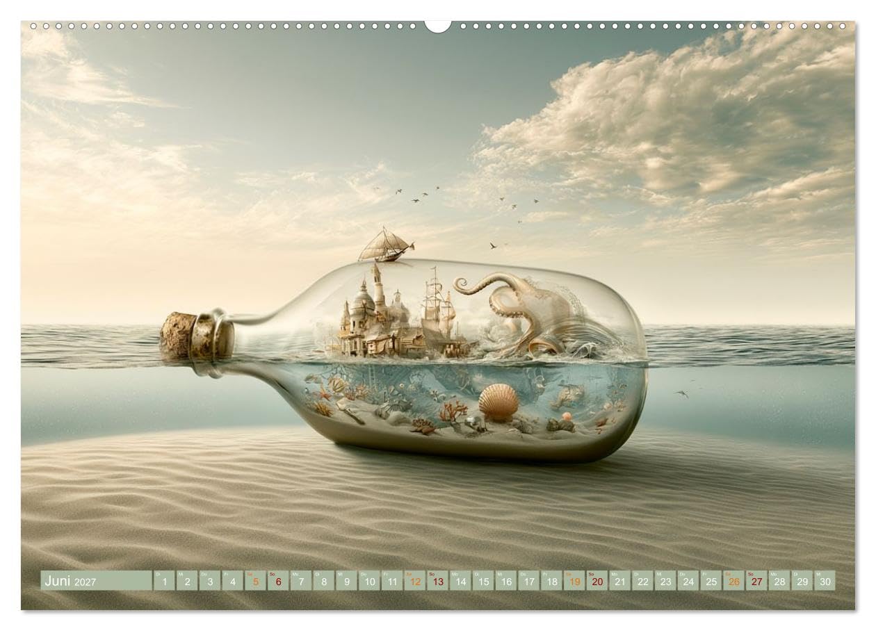 CALVENDO · Wo das Meer Geschichten träumt (Kalender 2027) | DIN A2 Querformat · Wandkalender · Gezeiten, Nebel und Fantasie