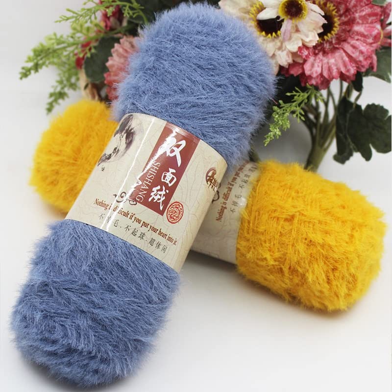 100 g/Bola de Lana de Tejer Hilo de Color súper Suave Bricolaje Material de Tejer Bolsa de Lana de 3 Capas de 3 Capas de Lana de Crochet Ovillos Lanas (Color : 11)