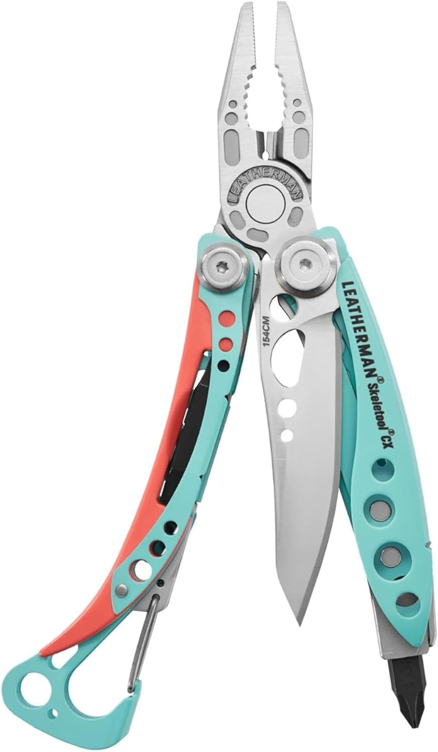 Leatherman Skeletool CX Multi-Tool with 7 Tools Including Pliers, Wire Cutter and Knife for Outdoor Activities and Camping, Stainless Steel, Paradise