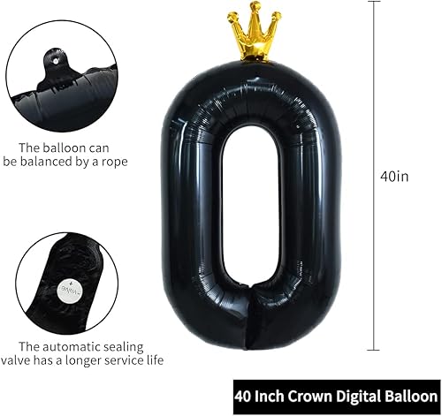 Miniatura 110 de TONIFUL Globos arcoíris de 40 pulgadas con números grandes del 0 al 9, globos digitales número 4 para helio, globos de aluminio Mylar con números