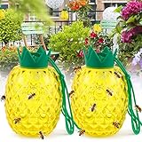 BOFUNX 2 Stücke Wespenfalle zum aufhängen, Ananas Bienenfalle Fliegen- und Hornissenfalle Insektenfalle für Garten Obstgarten Bauernhof Balkon, Ohne Lockstoff