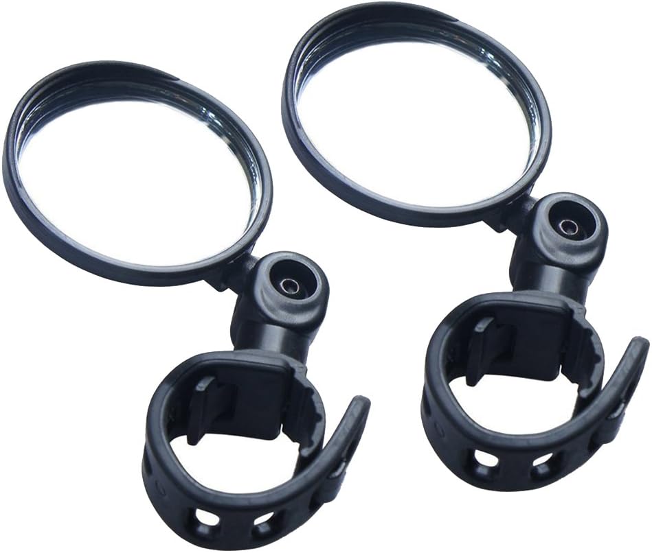 TOPCABIN 1 Pair Cycling Riding Bicycle Bike Rear View Mirror, Convex Reflector Mirror with Wide Angle Lens and Adjustable Universal Handle for Road Bike Mountain Bike
