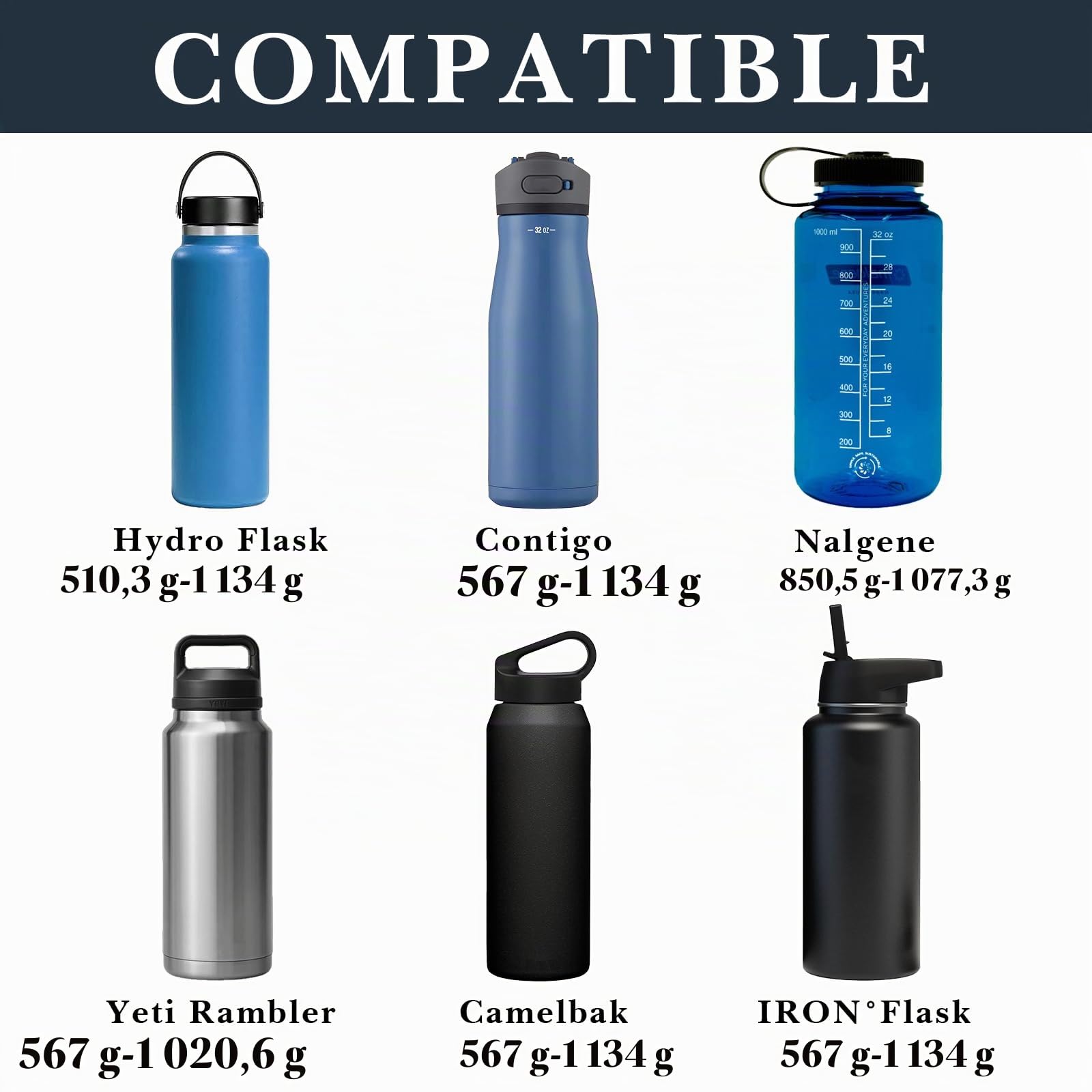 Linkidea Organisateur de Bouteille d'eau latéral pour siège Auto, Compatible avec Les Bouteilles Yeti Rambler de 26oz/36oz, Sac de Rangement Suspendu pour Grandes Bouteilles, Noir