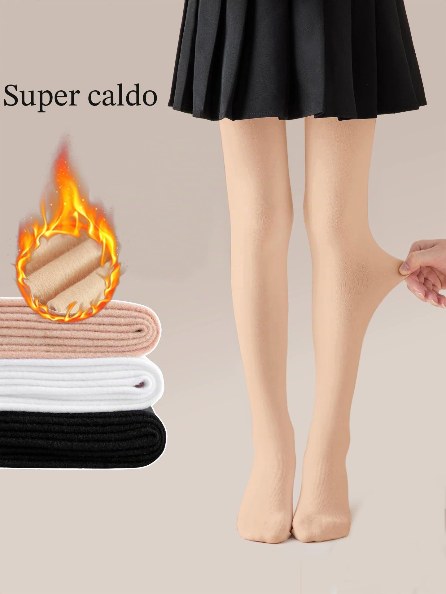 HeyUU Collant termici da ragazza, leggings imbottiti, per danza classica, invernali, caldi, termici