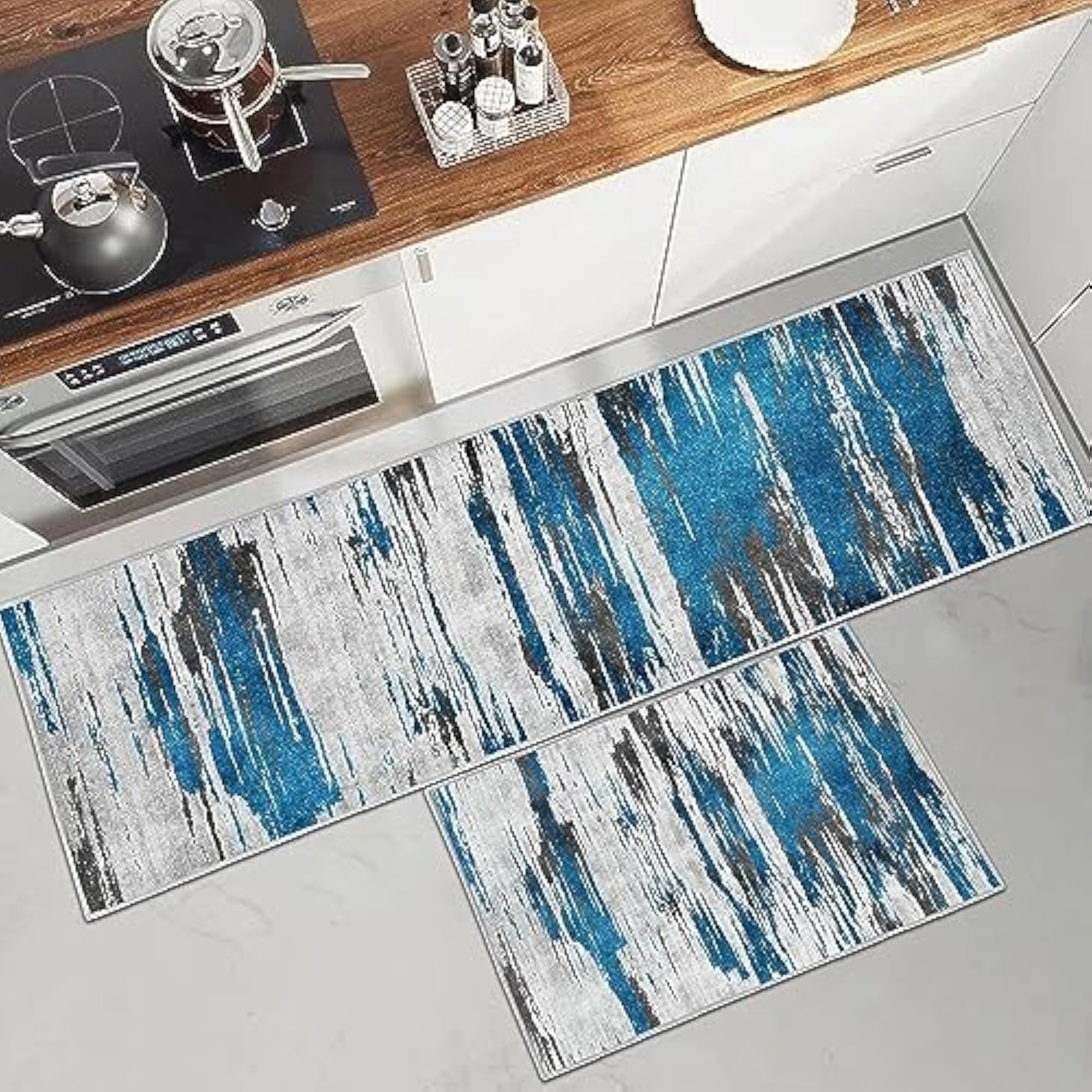 Non-Slip Thick Cushioned Kitchen Floor Mats Set