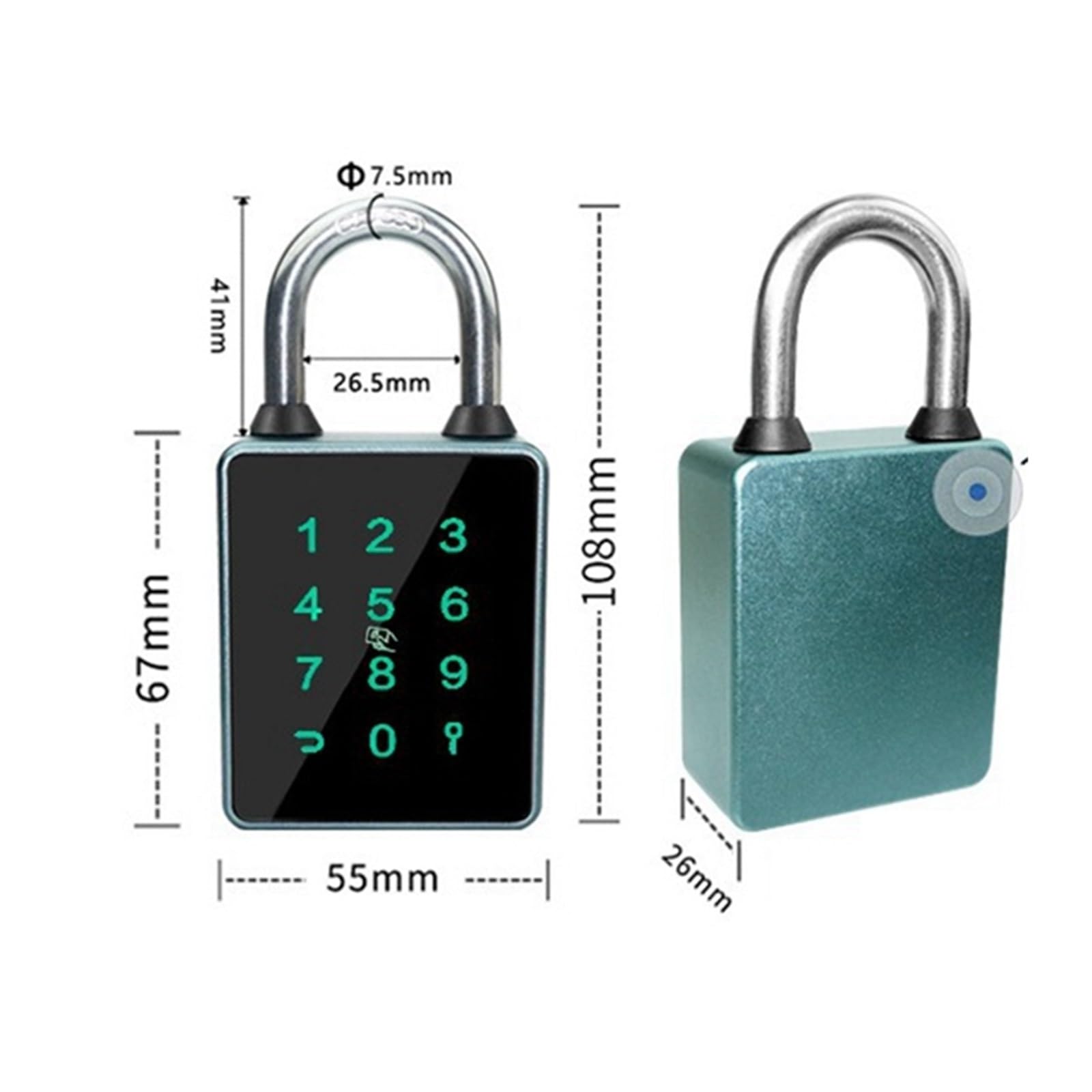 Cerradura electrónica inteligente con Bluetooth y tarjeta RFID, aplicación for candado contraseña, for desbloquear llave, Resistente a la intemperie