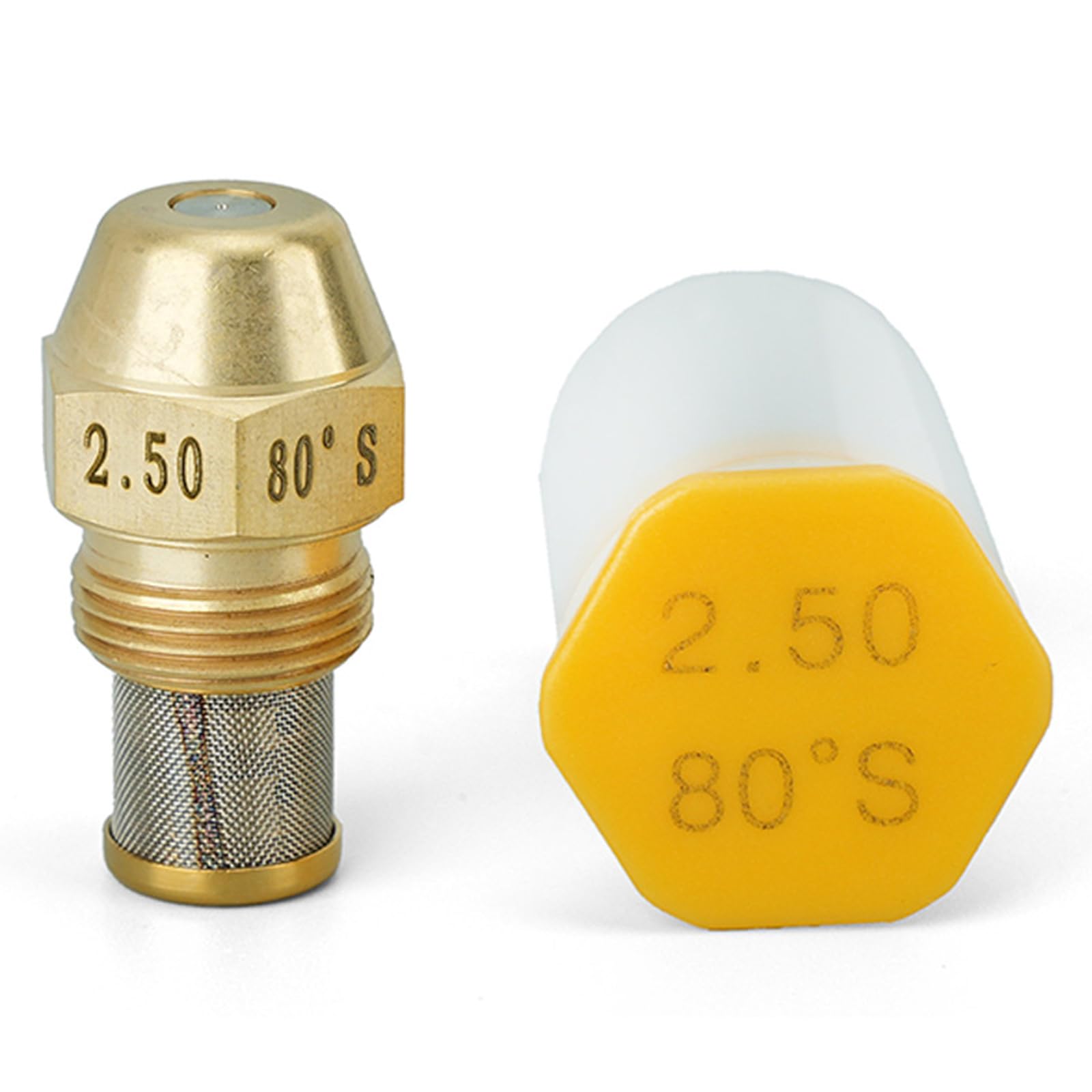 Efficiency 80 Degree Copper Oil Burners Nozzle Equipped with Stainless Steel Filter for Enhancing Combustion Efficiency Industrial Oven Stove Tip
