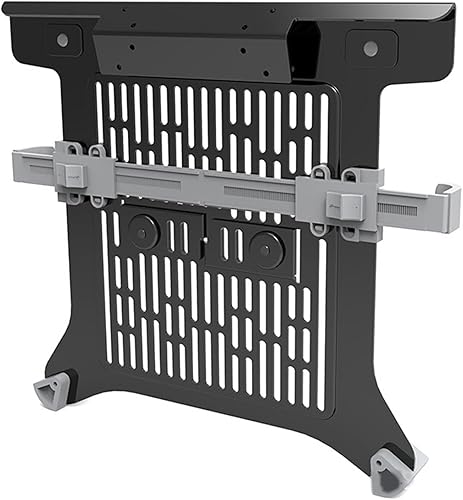 Miniatura 9 de Soporte de bandeja de montaje para portátil, accesorio de montaje en brazo, bandeja ventilada, abrazaderas expandibles para portátiles de 17 pulgadas