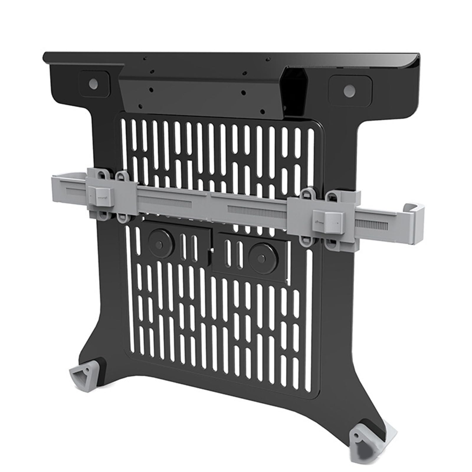 Bandeja de montaje para laptop, soporte de brazo, bandeja ventilada, abrazaderas expandibles para portátiles de 17 pulgadas