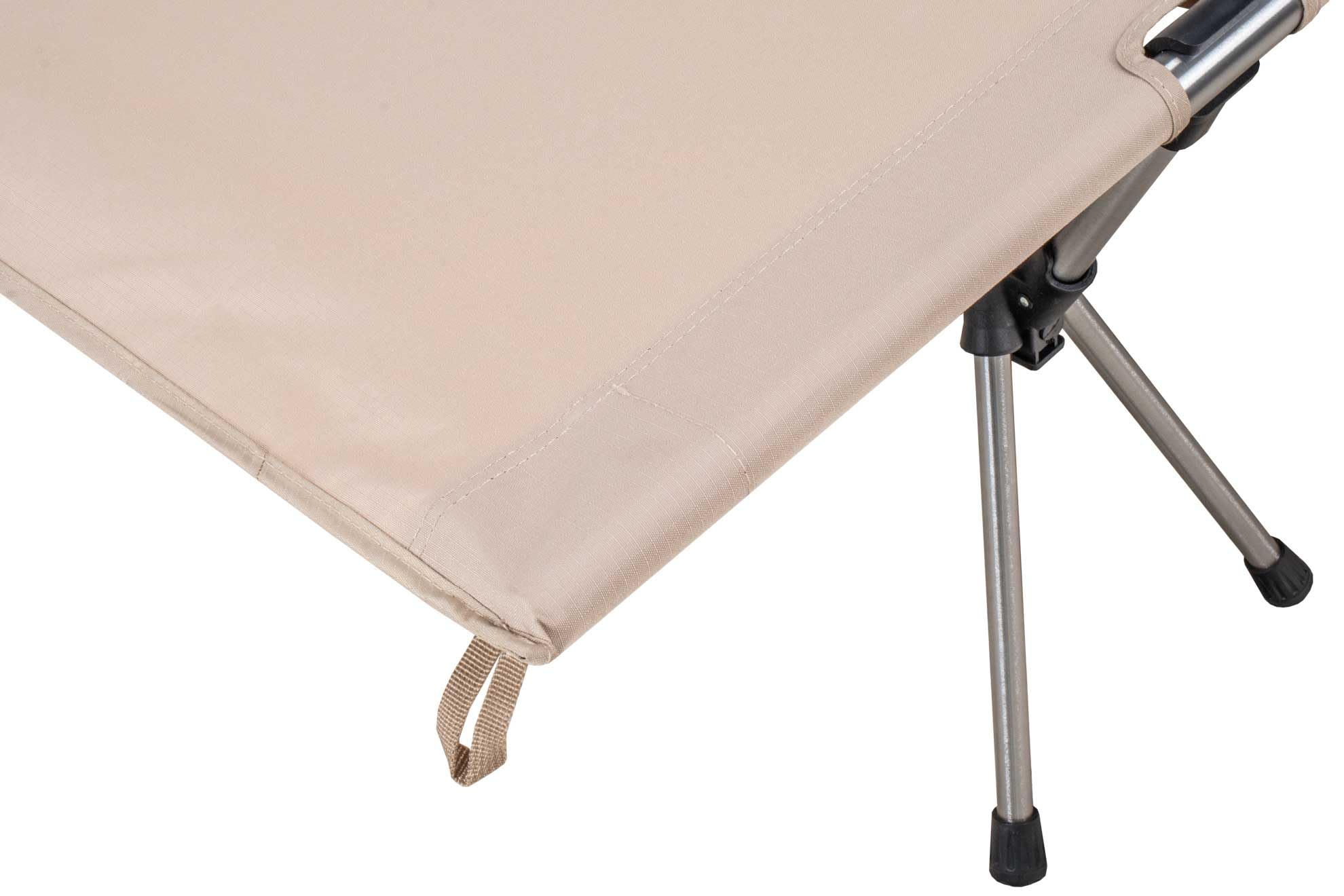 XL Feldbett, bis 150 kg belastbar, Aluminiumgestell, mit Transporttasche, stabil & leicht, für Camping, Gäste & Outdoor, beige