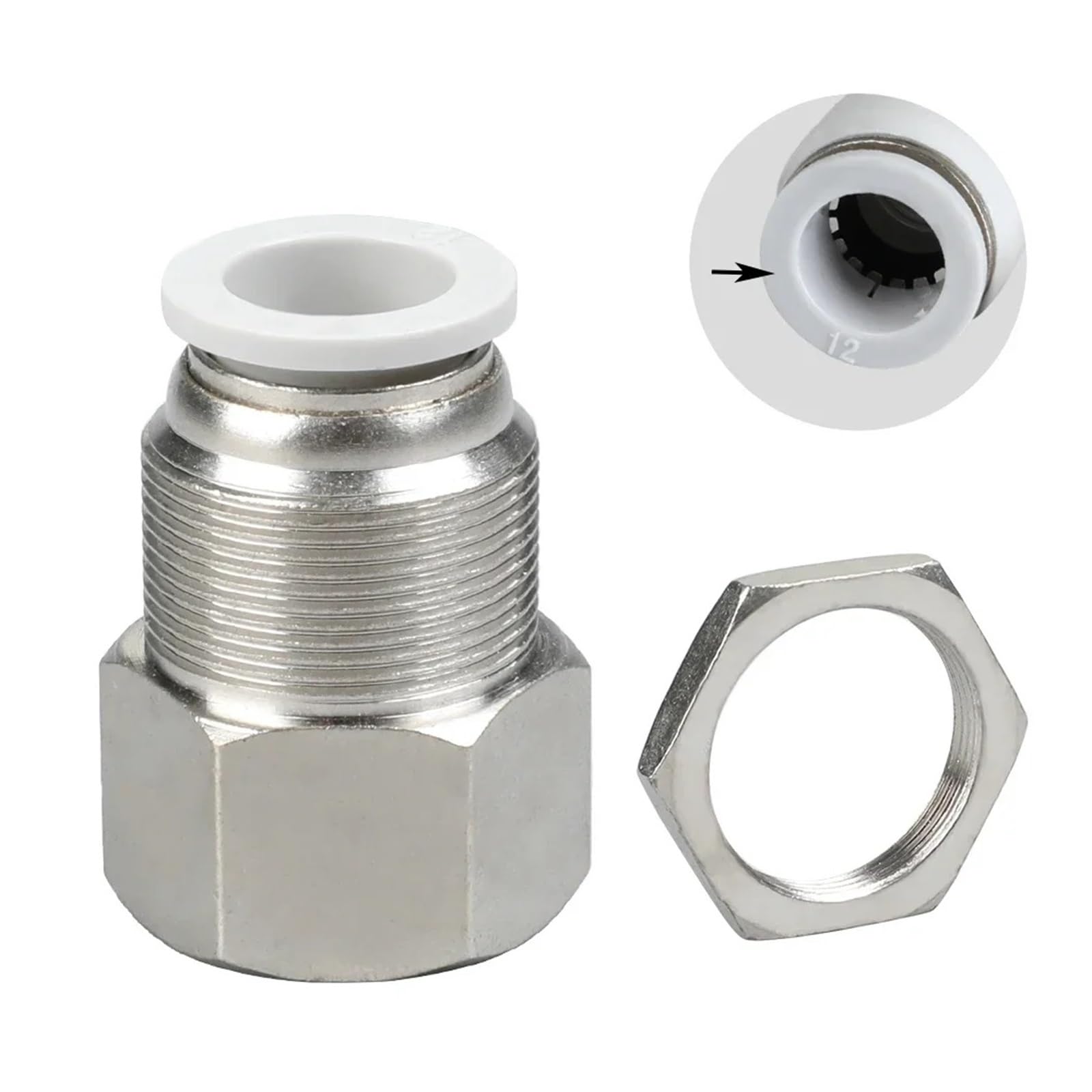 5/10 Stück pneumatische Schottverschraubung 4 mm 6 mm Luftschlauchanschluss Steckverbinder R 1/8 1/4 3/8 1/2 Fittings Set 8 mm 10 mm(4 (Hose O.D. 4MM),02 (BSP1-4) 5pcs)