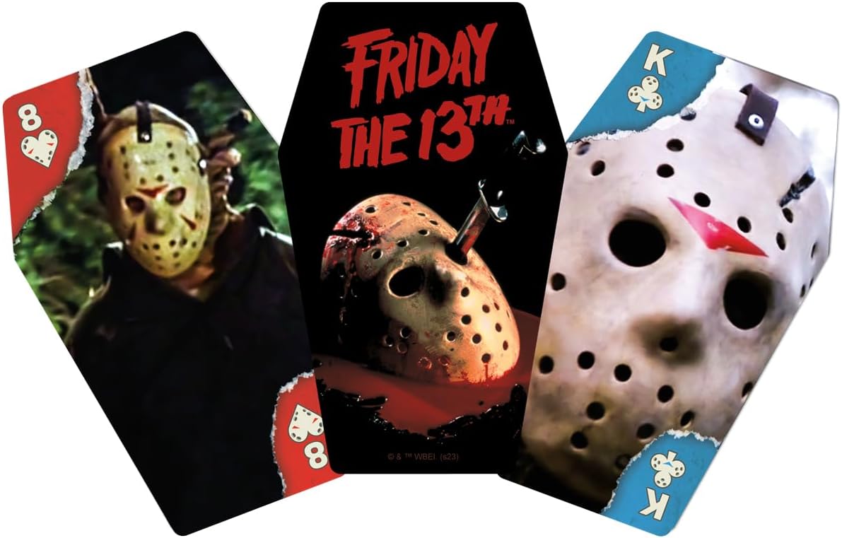 AQUARIUS Friday The 13th Premium Coffin Playing Cards - Themed Deck of Cards for Your Favorite Card Games - Officially LicensedFRIDAY The 13th Merchandise & Collectibles