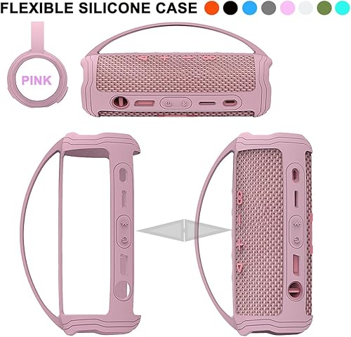 Miniatura 11 de JCHPINE Funda de silicona para altavoz Bluetooth portátil JBL Flip 6, soporte de transporte protector para accesorios de altavoces JBL Flip 6