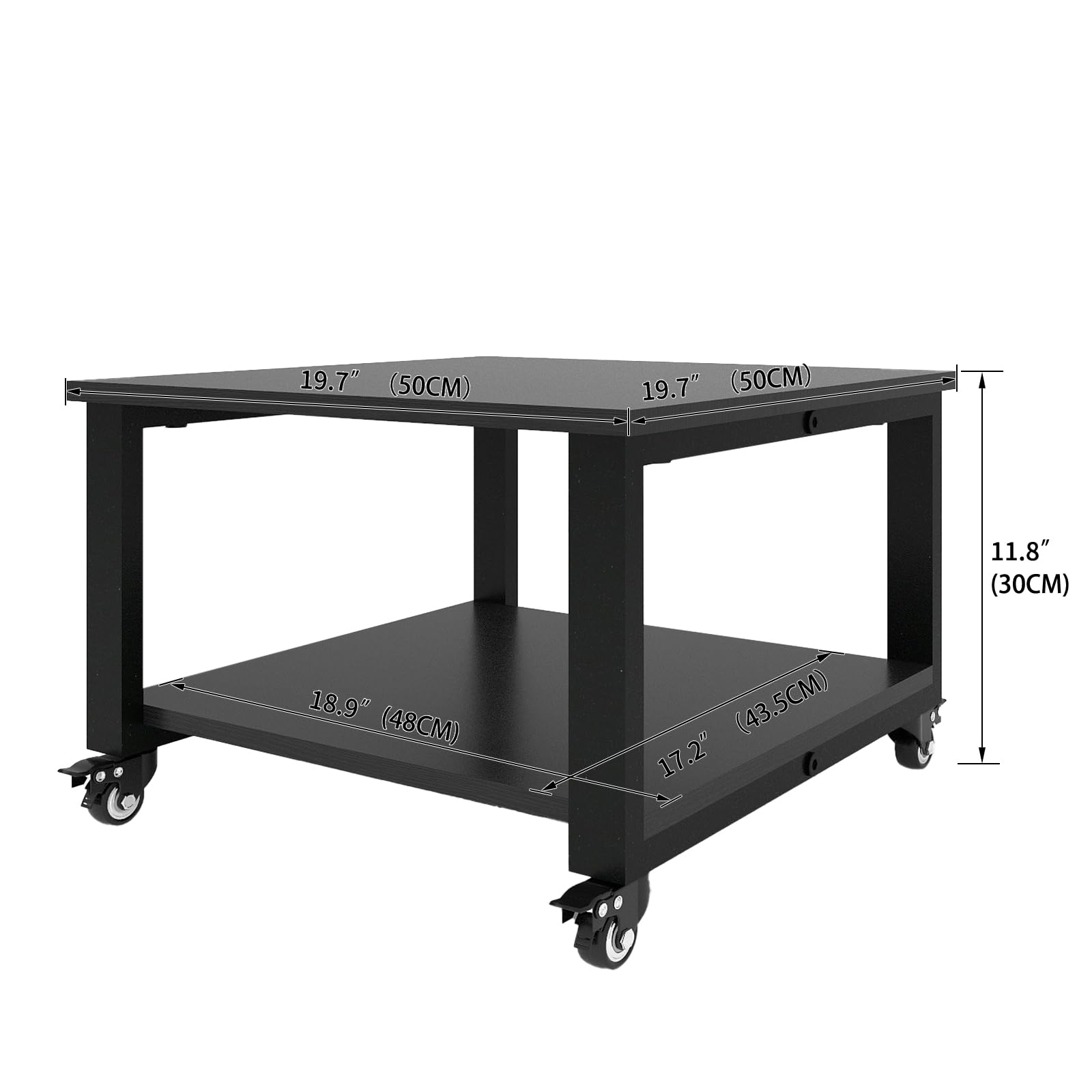 PUNCIA 2-Ebene Druckertisch Mit Universalrollen 50  Produktbild-Vorschau 4