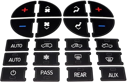 Miniatura 5 de Priprilod Juego de calcomanías de reparación de botones de radio para panel de CA, control de CA desteñido, kit de reparación de calcomanías de