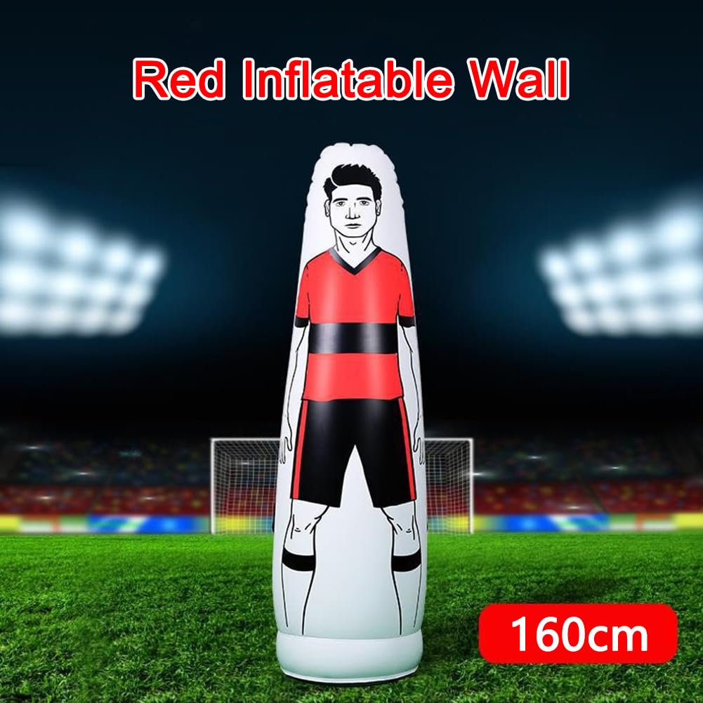 Obstacles muraux gonflables épais de 160 cm en PVC avec pieds libres pour entraînement des coups francs pour enfants et adultes