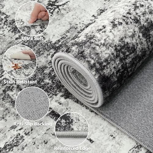Tapis antidérapant et lavable pour salon moderne sans taches - 7