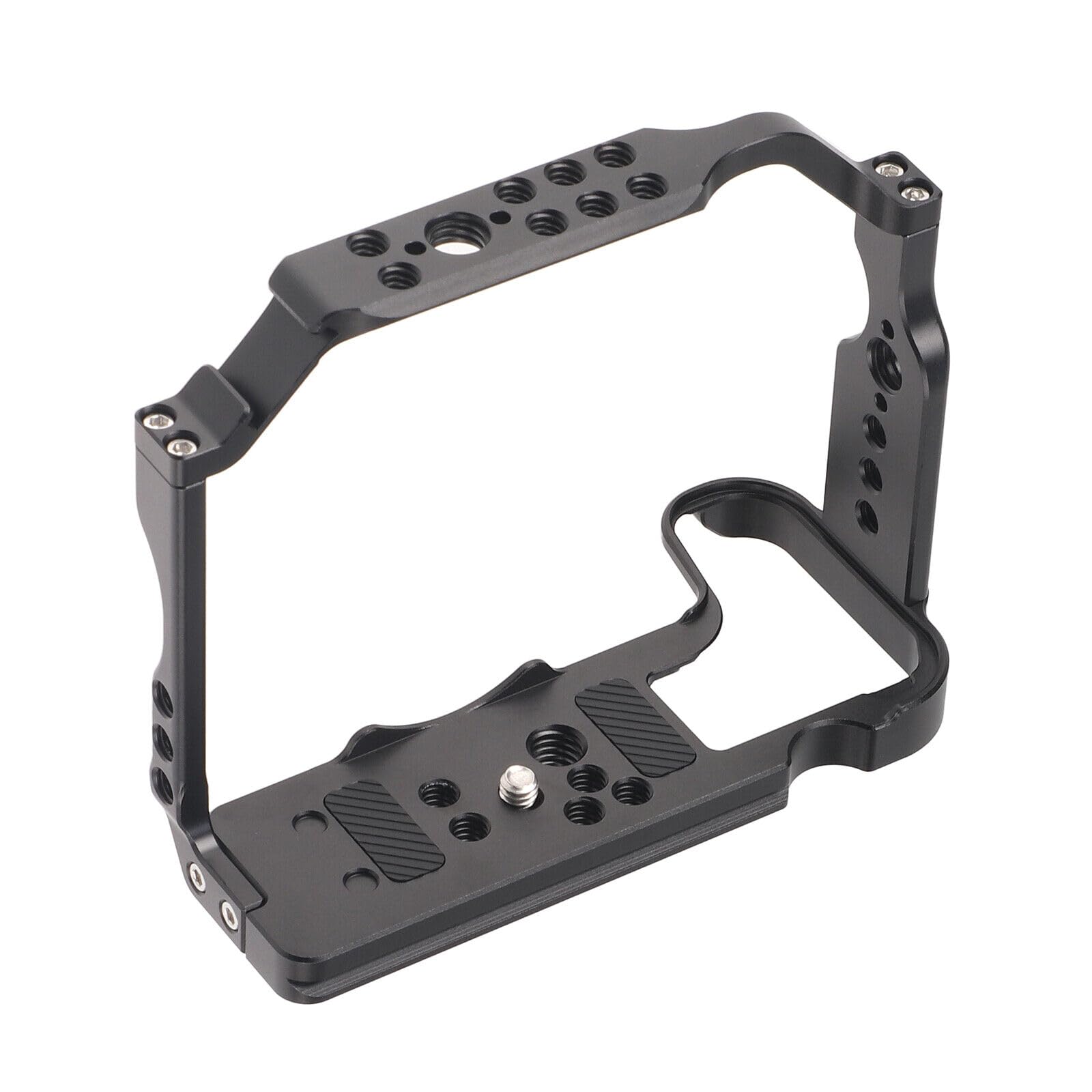Hersmay R10 Jaula para cámara Canon EOS R10 Movie Making Vlogging Rig estabilizador con fijación de 1/4" y orificio de grabación Arri de 3/8"